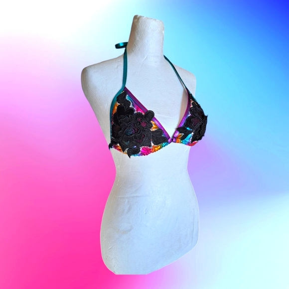 IVE GOT TWO TICKETS TO PARADISE! Handmade sequin and lace bathing suit top! - Picture 5 of 8